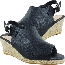 New Womens Ladies Mid Wedge