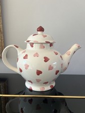 Collectible Kitchen Decor Emma Bridgewater England pink hearts tea pot gift 