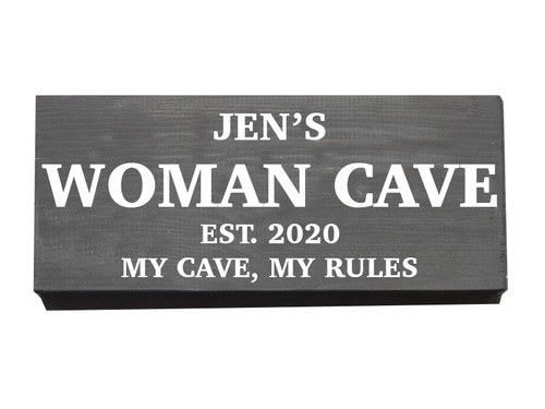 Personalised woman cave wooden - woman,