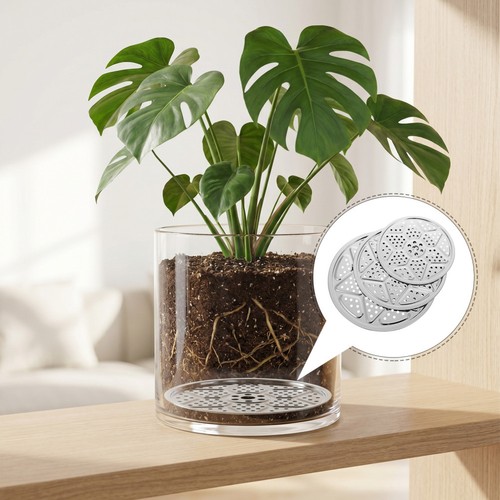 Stainless steel planter pot - steel,
