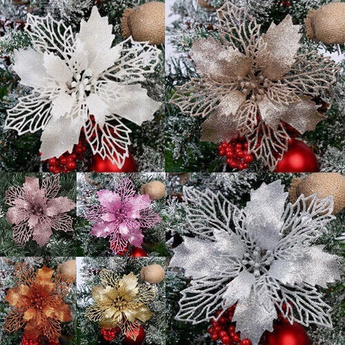 10x christmas large - christmas, poinsettia