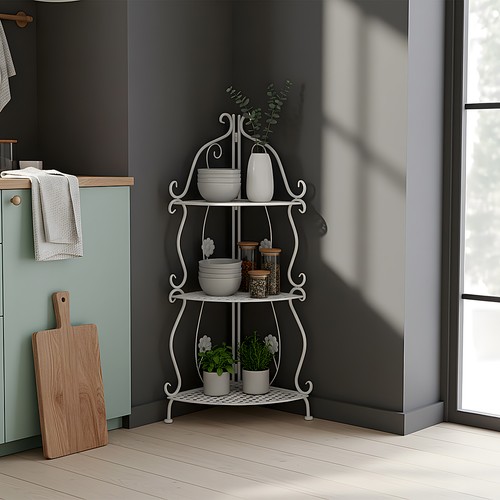 Tier corner shelf metal - 3-tier,