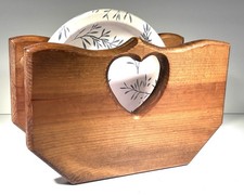 Vtg wooden country heart - wooden,