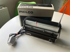 Philco portable radio T183 LW MW VHF battery/mains power with box spares/repair