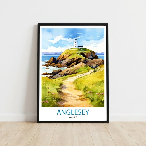 Anglesey wales travel poster - wales,