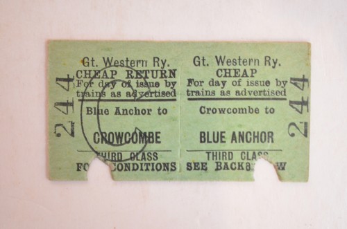 Railway ticket gwr blue - ticket, anchor