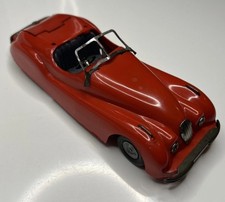 TRI-ANG MINIC JAGUAR XK120 PUSH AND GO RED PLASTIC MODEL WITH WORKING MOTOR