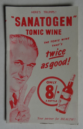 Vintage sanatogen tonic wine - sanatogen,