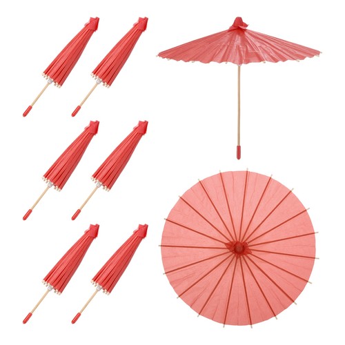 6pcs paper umbrellas inch - 6pcs,