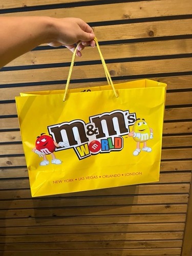 World yellow gift bag - m&m’s,