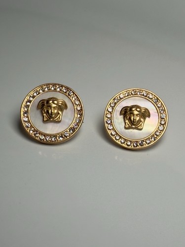 Versace medusa round stud - medusa,