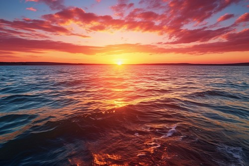 Sunset seascape canvas picture - seascape,