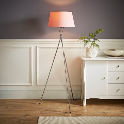 Modern chrome tripod - modern, floor