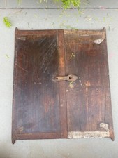 1800s Antique Original Wooden Hand Crafted Painted Old House Window Door 15 x 13