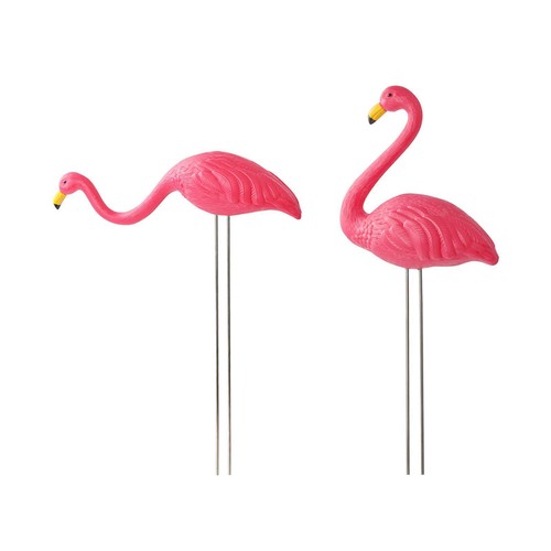 Flamingo garden stake - garden,