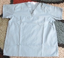 Best Medical Unisex Reversible Scrub Top W/ Pocket 100% Cotton Misty Sz Small