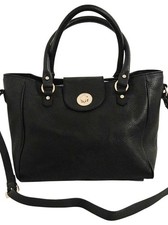 Whistles Black Leather Medium Satchel Bag