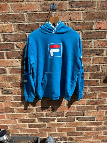 Blue fila hoodie - blue,