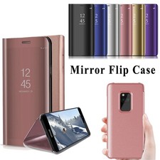 Mirror Flip Stand Case For Huawei Mate 10 Pro P10 P10 Lite P8 Lite 2017 M20 Pro