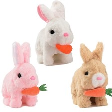 Electric Plush Rabbit Hopping Jumping Interactive Bunny Robot Toy Gift