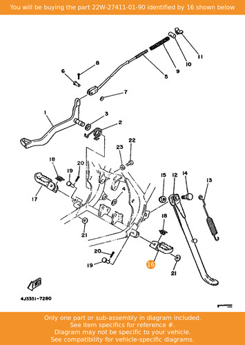 Yamaha footrest - yamaha, 1