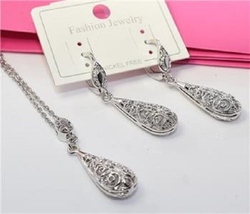 18k white gold filled necklace - 18k,