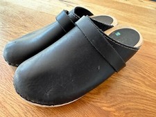 Lotta Women’s Swedish Wooden Clogs, UK 6, Euro 39, Used, Black, No Box