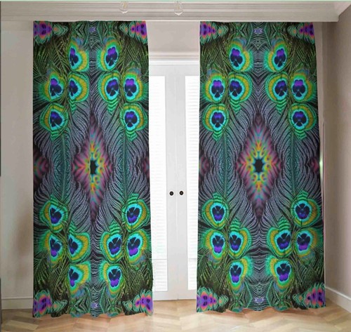 Peacock blackout curtains - blackout,