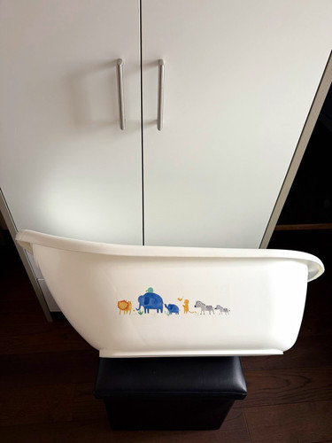 White baby bath tub - baby, with
