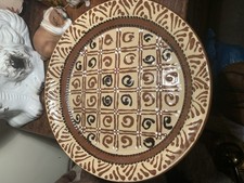 Wonderful Slipware Dish 13” By Peggy Fancett
