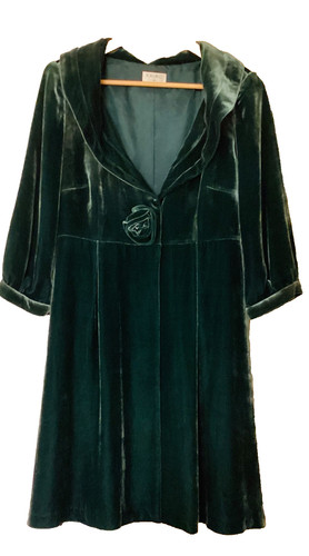 Kaliko green velvet silk - , frock