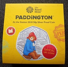 Paddington Bear 50p Silver Proof Coin