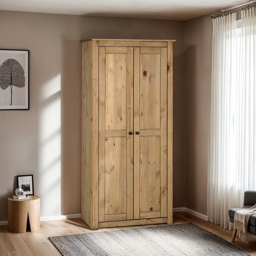 Pine natural waxed - pine, wardrobe