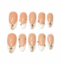 White Press On Nails, Medium