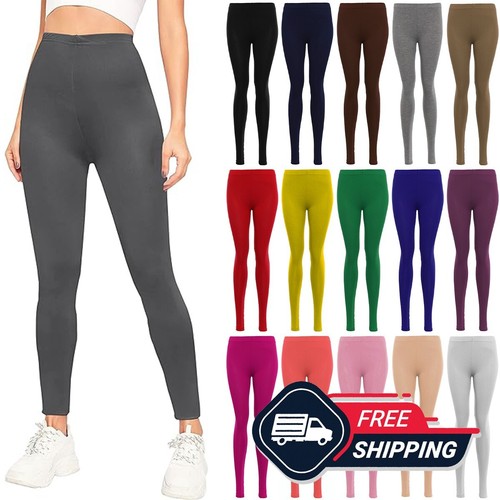 Womens plain leggings ladies - womens,