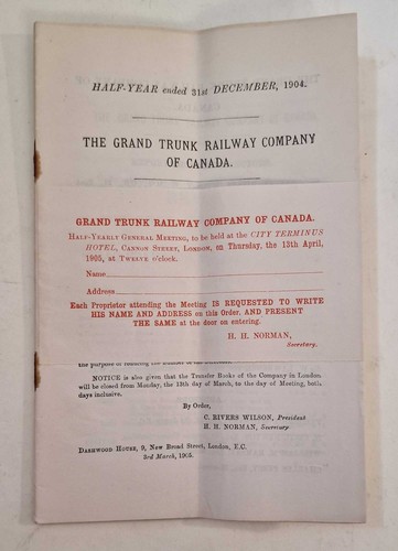 Grand trunk railway - grand, co