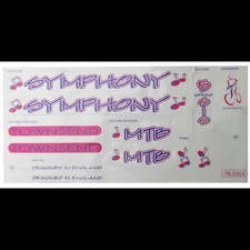 Bike Frame Stickers Decals Symphony Music Pink Townsend Mountain Bike