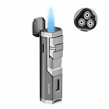 Torch Lighter Windproof Firelighters Triple Flame Refillable Butane Gas Lighter