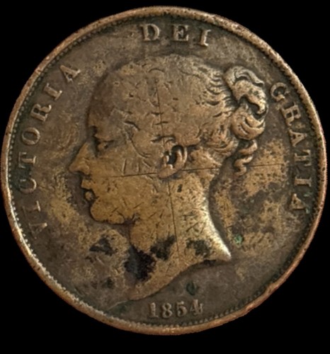 1854 queen victoria - one, penny