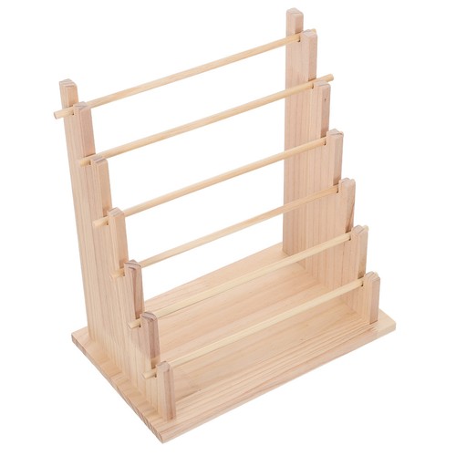 Khaki wooden ribbon storage - wooden,