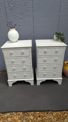 Pair painted bedside - pair,