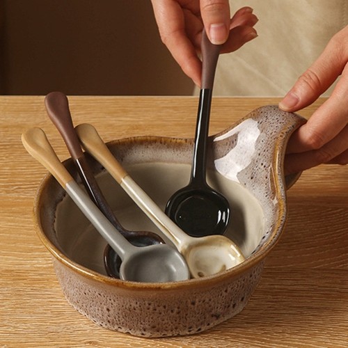 Classical ceramic soup ladle - soup,
