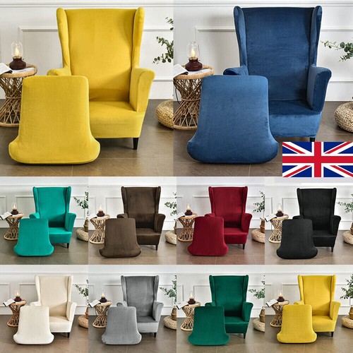 Wing chair slipcover velvet - wing,