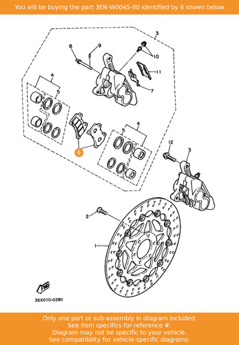 Yamaha brake pad kit - brake,