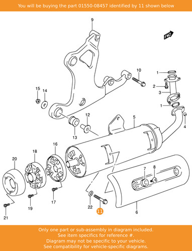 Suzuki bolt 01550 08457 - bolt,, oem