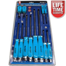 Screwdriver Set HEAVY DUTY Pozi/Cross Slotted/Flat SCREWDRIVERS PX#0-PX#4