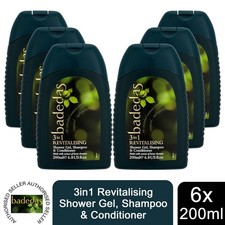 Badedas 3in1 Revitalising Shower Gel, Shampoo & Conditioner 200ml, 6 Pack