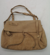 Jane Norman Beige/Biscuit Suede Leather Handbag With Plaited Straps