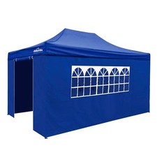 Premium 3x4.5m Pop-Up Gazebo & Side Walls with Carry Bag, Stakes & Weight - Blue