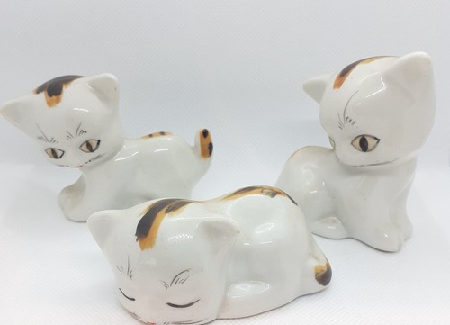 Vintage porcelain kittens set - vintage,